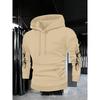 Autumn and Winter Men's Retro Style Fashion Designer Street Wear Printed Dark Gothic Hooded Sweatshirt, Suitable for Daily Street Fashion