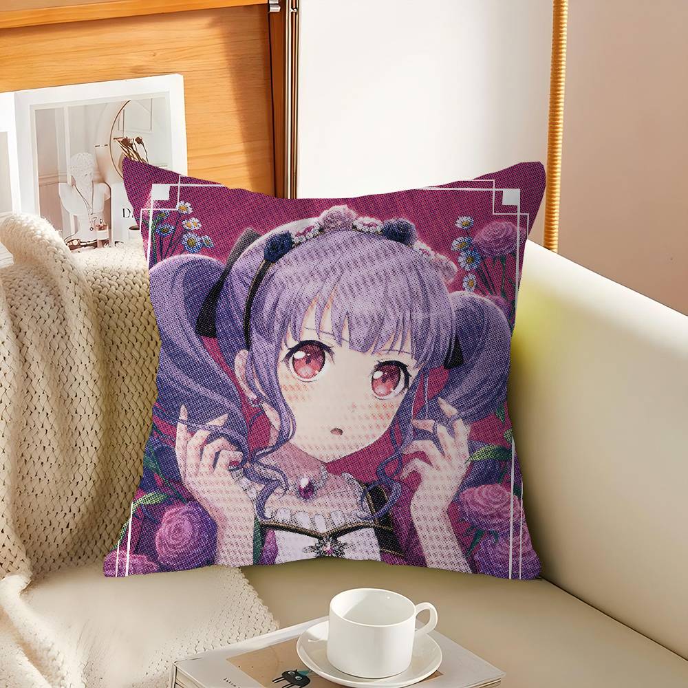R-Roselia Anime Kissenbezug Auto Wurfkissenbezug Für Sofa Auto Weihnachtsgeschenk 40x40cm 45x45cm