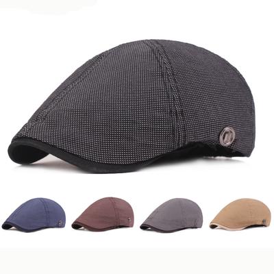 HT2446 Baret Vintage Pánská Dámská Čepice Klobouk na Jaro Podzim Bavlna Retro Baretová Čepice 6 Panelová Plochá Čepice Pánská Dámská Baretová Čepice