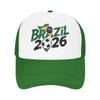 Brazil Football Match 2026 Mesh Baseball Caps Unisex Fashion Sun Hat Usa Hats Breathable Summer Trucker Hats