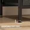 Bedside Table with Charging Station - Black
