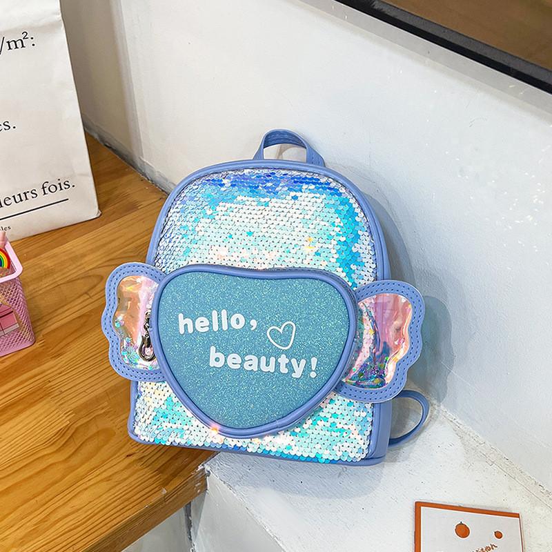 Love Book Children Wings Bag Kindergarten Cartoon Cute Glitter Leisure Small Bag