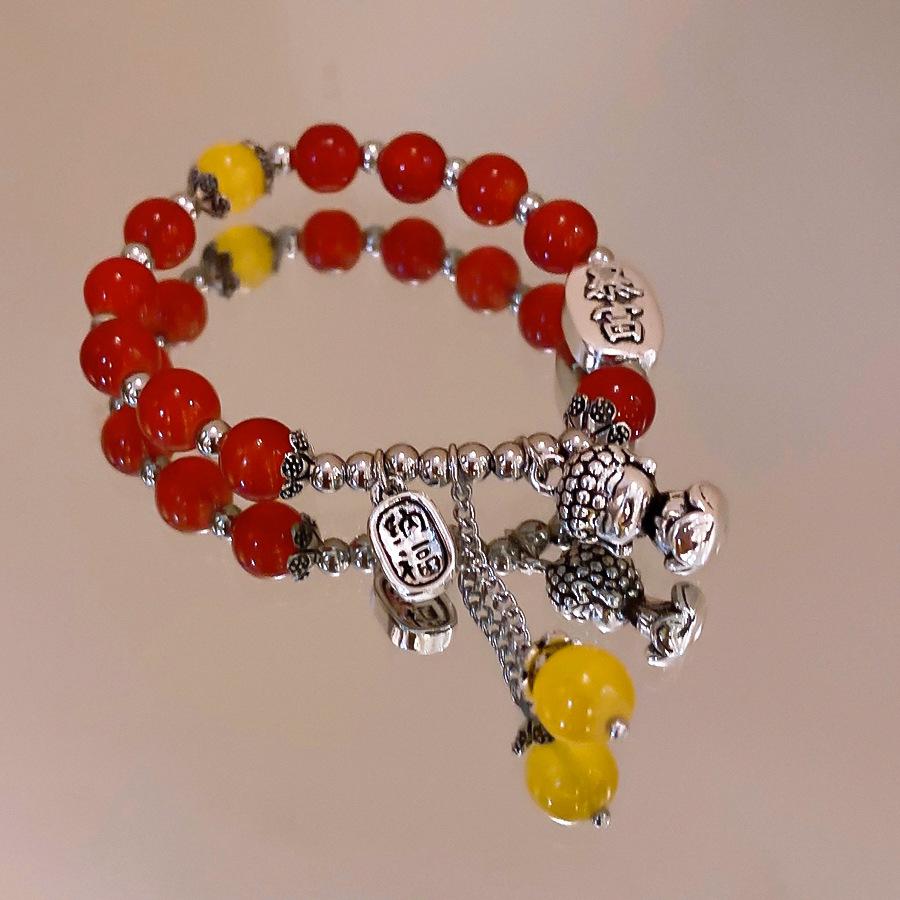 Crystal Butterfly Beaded Bracelet Women's Light Luxury Girlfriend Gift Birthday Bracelet High Value Student Party Exquisite Jewelry