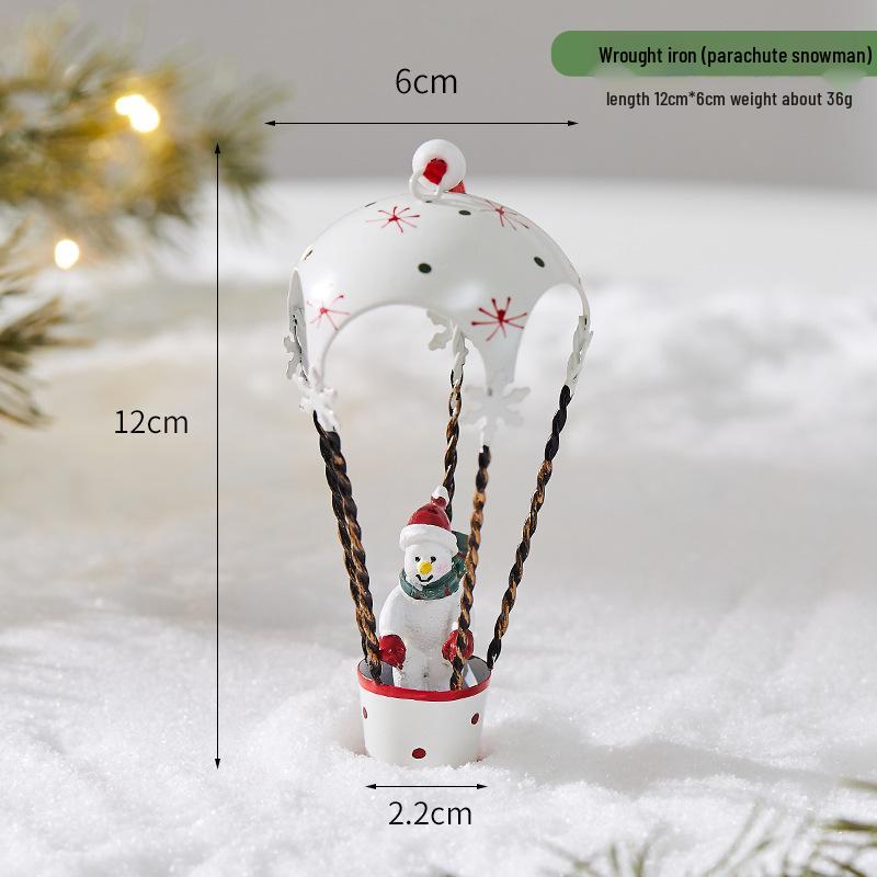 2025 Iron Art Christmas Decorations: Small Santa, Reindeer, Snowman Mailbox Ornaments.