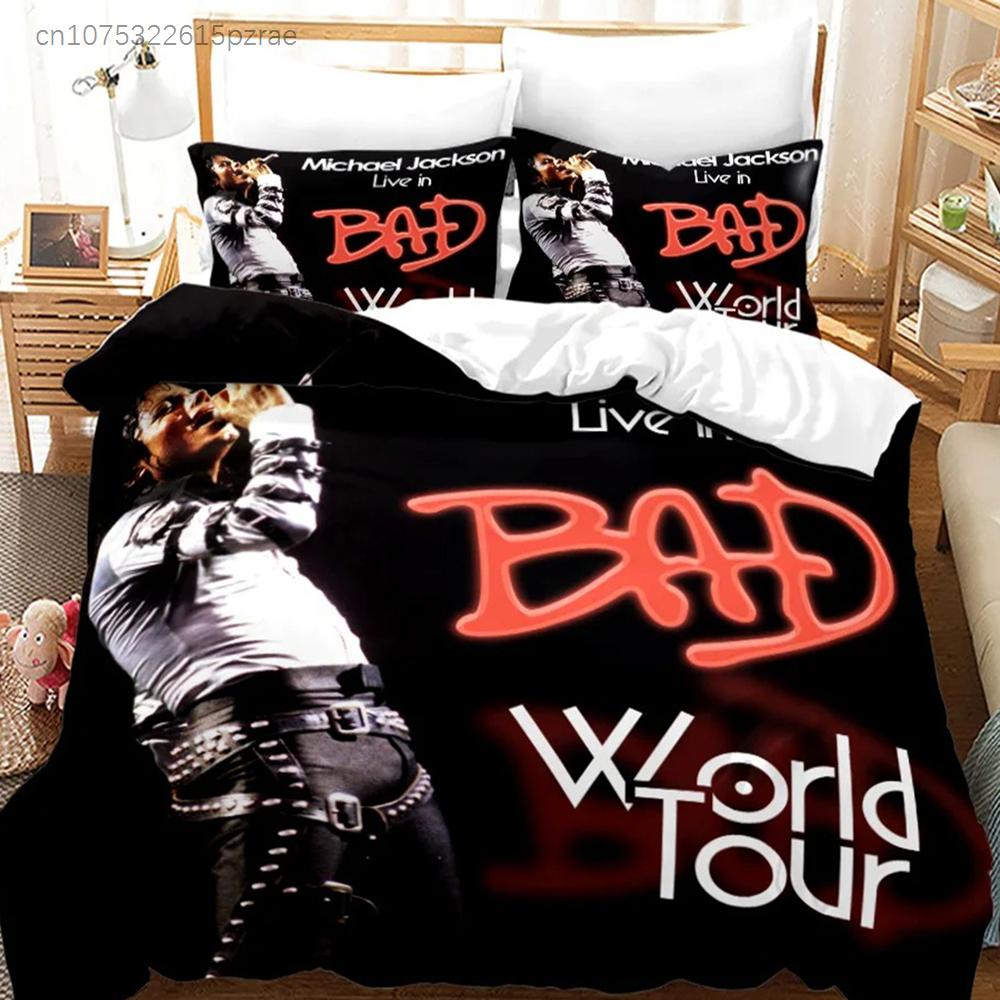 Michael Jackson Bedding Set Single Twin Full Queen King Size Musical Genius Bed Set Teenager Bedroom Duvet Cover Sets 011