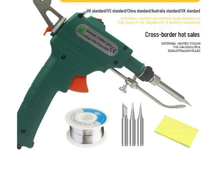 Grenzüberschreitendes Handheld-Elektrolötkolben-Set mit interner und externer Heizung, manueller Lötzinnzufuhr, 60W/80W.