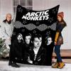 1pc Arctic Monkeys Merchandise Outdoor Flannel Blanket, Cozy & Warm Soft Te Playful Design, Napping Camping,