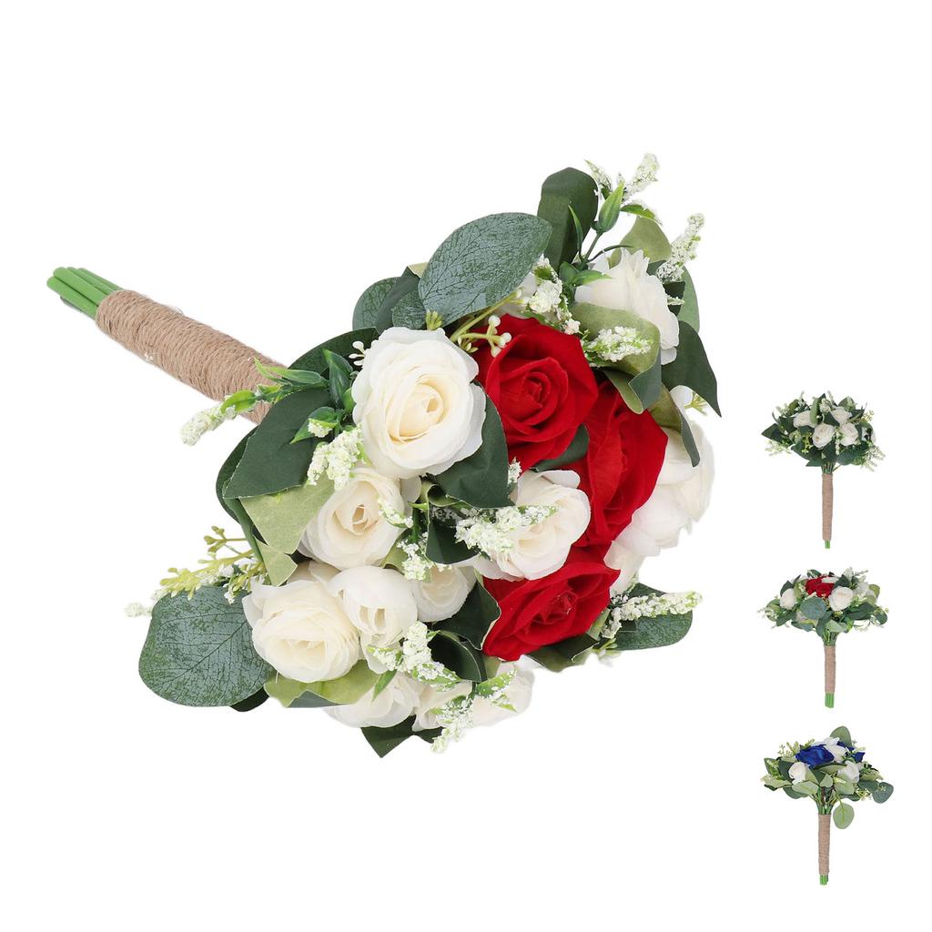 Wedding Bouquet Artificial Fake Flower Bouquet Romantic Bridal Hand Bouquet for Celebration Ceremony