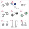 Simple Minimalist 925 Sterling Silver Cubic Zirconia Stud Earrings For Women Girl Trendy Rhinestone Female Gift Brincos
