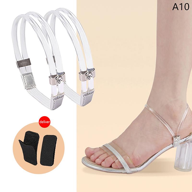 1 Pair Women Shoeslaces For High Heels Shoes Decoration Buckle Lazy Shoelaces Elastic Band Anti Falling Heel Non-Slip Belt Strap