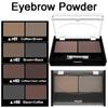 Ombretto Torta Trucco 2 Colori Impermeabile Sopracciglio Polvere Ombretto Eye Brow Palette + Pennello Sopracciglio Enhancer Professionale