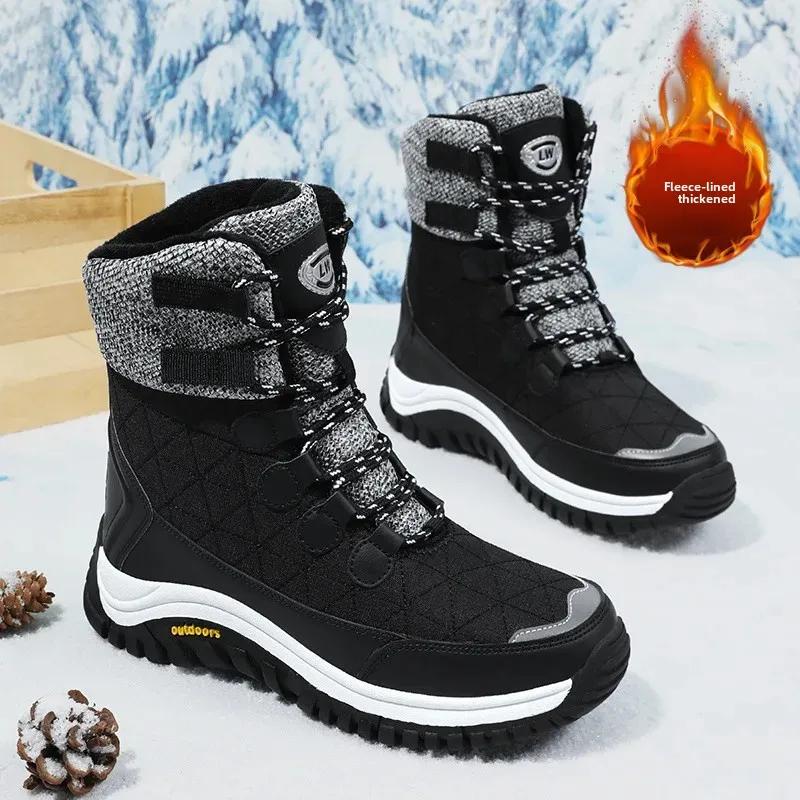 High Quality Winter Women's Plush snow boots Outdoor Waterproof Warm Plush women's boots Comfort Platform Boots botas para mujer