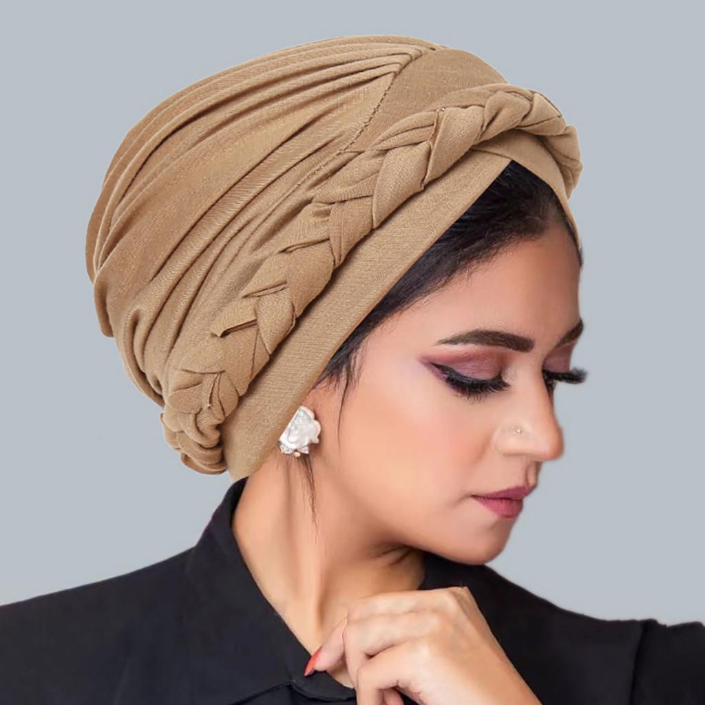 Polyester Crossfront Headscarf For Women With Warmth And Casual Style
