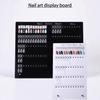 Magnetic Nail Art Color Swatch Display Board with Acrylic Nail Tips and Number Stickers