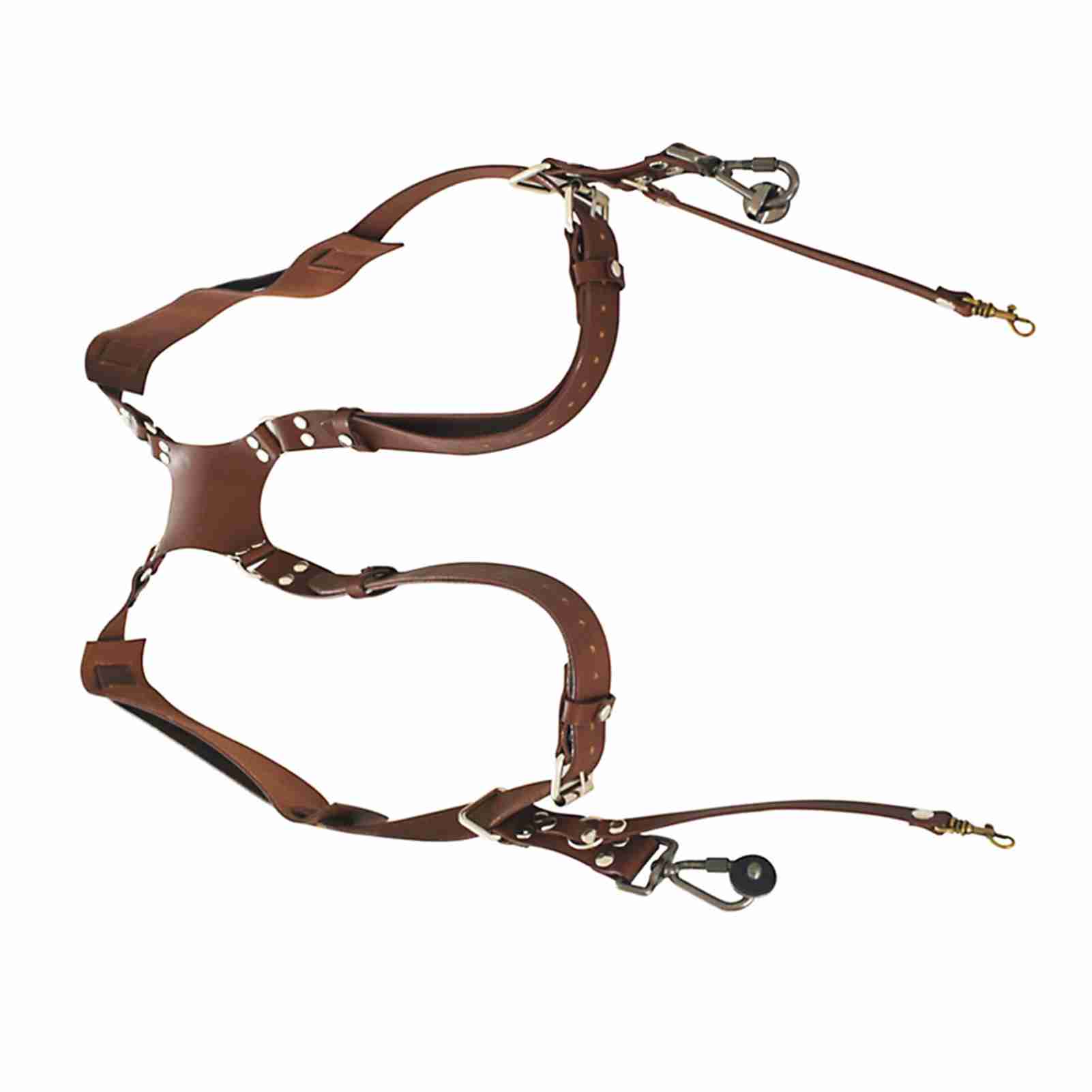 

Adjustable Dual Leather Rivet Double Shoulder Digital Camera Shoulder Strap Harness Accessory белый