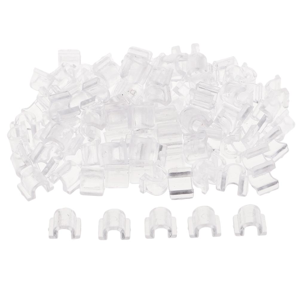 100pcs Space Beads Loose Clear Rubber Pearl Base Square 8x9x12mm