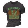Mens Graphic T-Shirt Bigfoot Undefeated Hide-N-Seek Champion Funny Short Sleeve