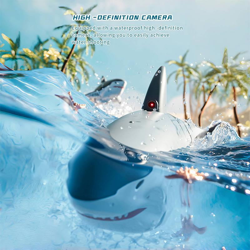 2.4G Remote Control Shark Toy With 4K Hd Camera Smart Rc Shark Whale Spray Water Toy Remote Controlled Boat Ship Submarine Robot
