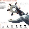 1pc Leather Hole Puncher Tool Belt Eyelet Punch Pliers Multi-size Fabric Revolving Hole Puncher For Watch Band Diy Craft Puncher