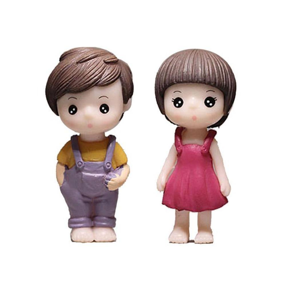 New Lovers Figures Couple Miniature Home Decor People Boy Girl Model Princess Fairy Gnome Valentine's Day Gift Dollhouse