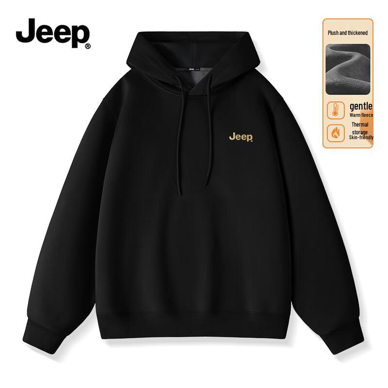 JEEP Men s Winter Fleece Lined Hooded Sweatshirt XL