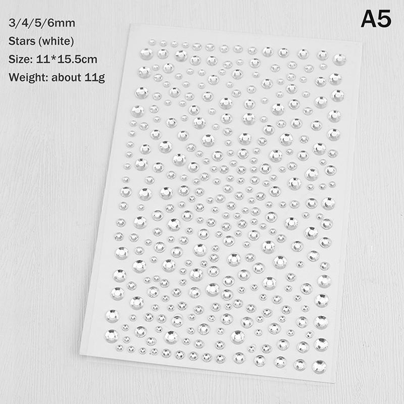 1 Sheet 3D Face Eye Party Makeup Tattoo Sticker Diamond  Sticker Self-Adhesive Mixed  Face Decoration Sticker