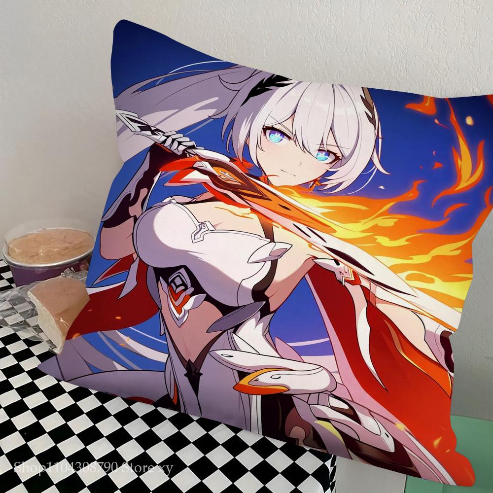 

Киана Каслана Анимированная Игра H-Honkai I-Impact 3 Наволочка Квадратная Подушка СпальняДиванДосуг Комфорт Гостиная Домашнее Украшение 16x16Inch