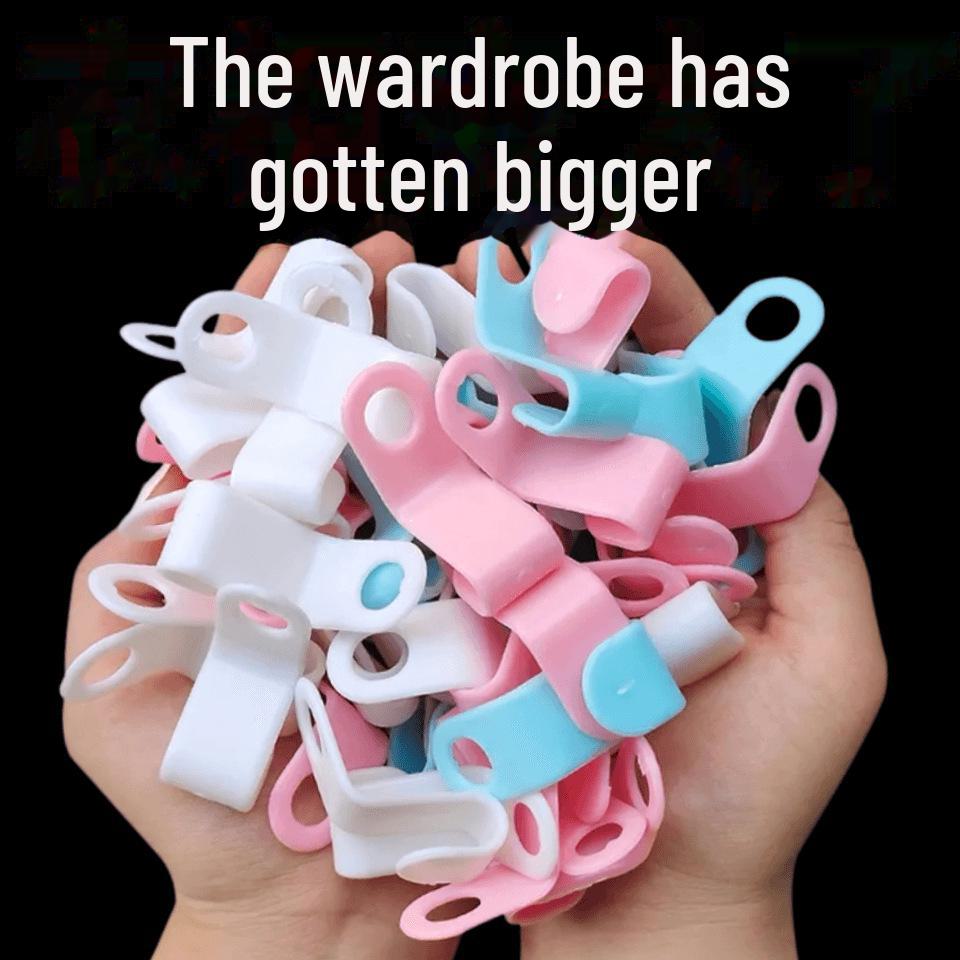 

Прочные складные крючки для соединения гардероба - Пластиковые крючки для вешалок, экономящие место Thickened Version (~2.7g)