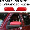 Side Rearview Mirror Cover Trim Accessories For Chevy Silverado/Sierra 14-18 Red