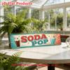 1 Stück Vintage Soda Pop Metallblechschild 16x4 Zoll Retro Getränke Poster Diner Café Bar Wanddekoration