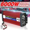 4000W 5000W 6000W DC 12V/24V To AC 110V/220V Converter Adapter 2 USB Car Power Inverter Modified Sine Wave Voltage Transformer