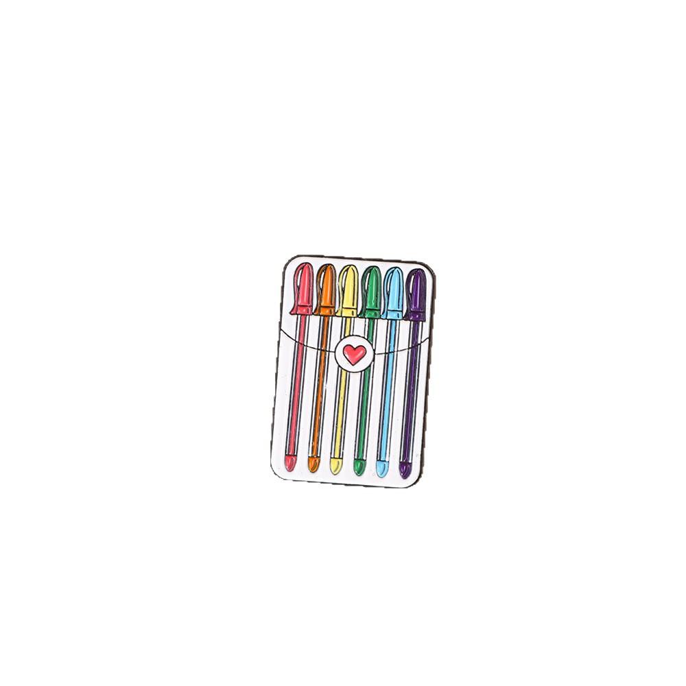 Watercolor Pen Brooch Design Advanced Sense Cute Versatile Clothing Accessories