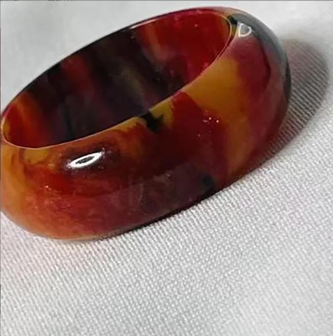 7 Colors Fire Opal Rings for Women White Created Opal Band Carbon Fiber Lining Iridescent Color Changing Opal Ring Jewelry