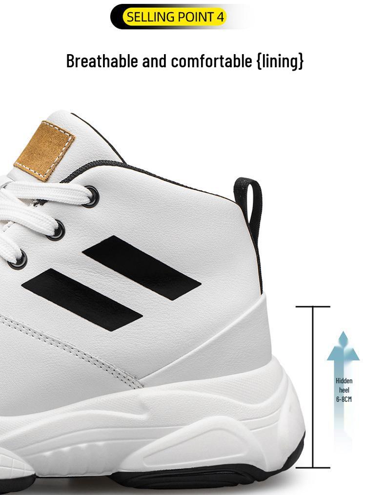 Men's Autumn Casual Breathable Height Increasing Sports Shoes 8CM – Invisible Lift Dad Board Shoes.