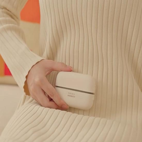 Calentador de Manos Eléctrico Magnético Dual 2 en 1 Calentamiento Rápido en 3 Segundos Calentador de Manos de Bolsillo Recargable por USB Portátil