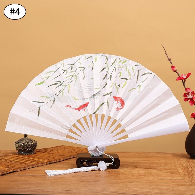 Chinese Style Folding Fans Bamboo Handheld Fans Vintage Hand Holding Fans For Wedding Party Gifts Dancing Props Wall Decoration