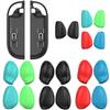 Switch 2 Transparent Case with 6 Interchangeable Grip Covers (3 Thickness Sets) - Anti-Slip Texture, Magnetic & Dock Compatible