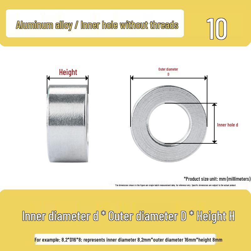 Dichtungs- und Buchsensatz aus Aluminiumlegierung - Verdickte Isoliersäule mit runden und flachen Unterlegscheiben (M6, M8, M10, M12)