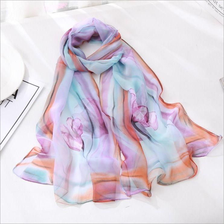 Thin Lotus Scarf Women's Scarf Soft Drape Scarf Shawl Spring and Autumn Scarf Windproof Shawl