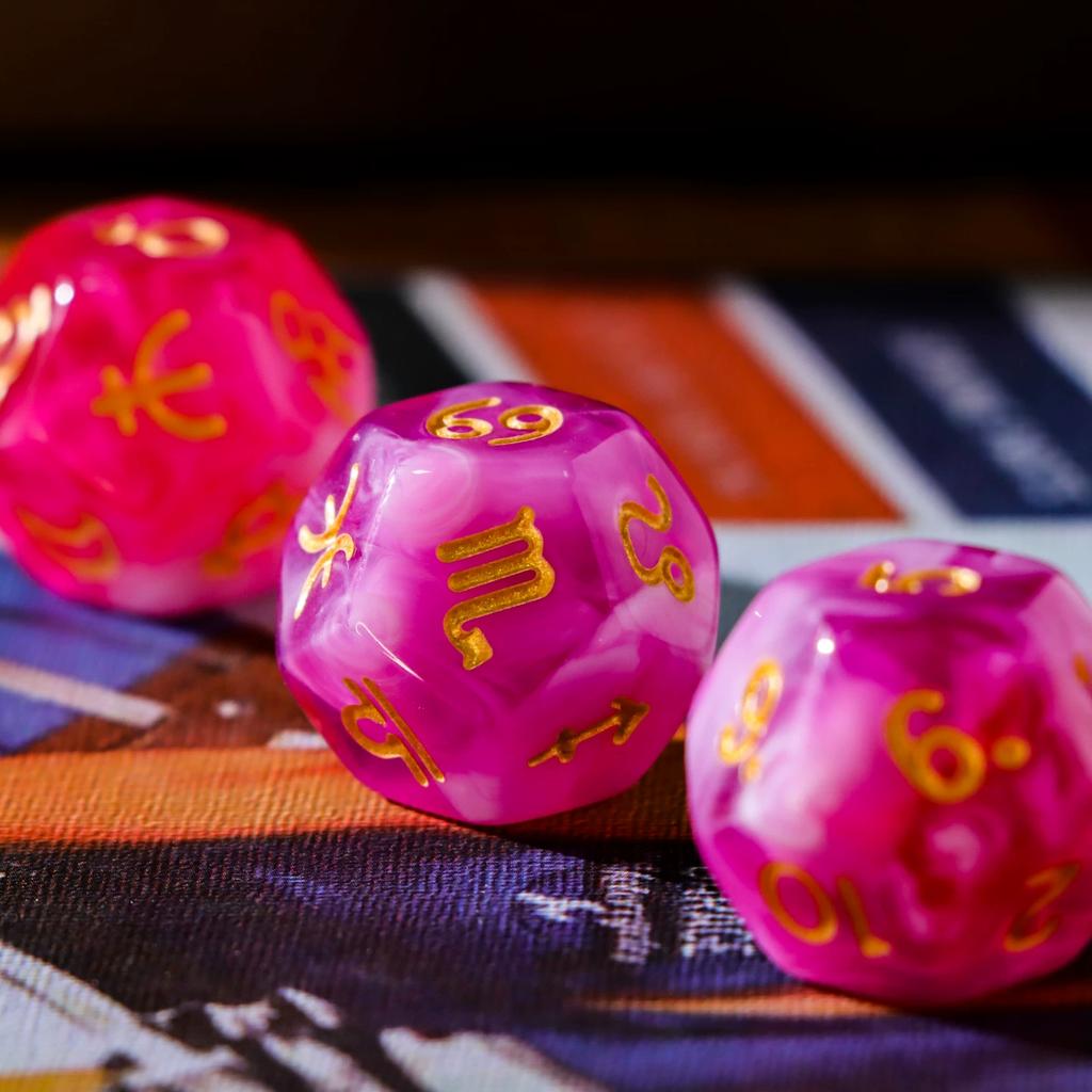 Constellation dice star dice polyhedron 12-sided quicksand dice a set of three board games dice planet house constellation