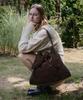 Roroanco Suede Ribbon Shopper / Brown