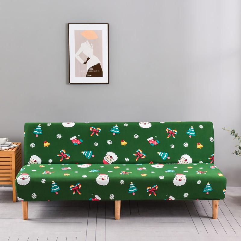 Christmas decoration folding sofa bed cover sofa covers spandex double seat cover slipcovers for living room geometric print