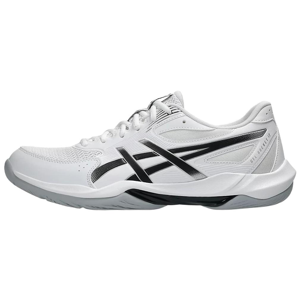 

ASICS GEL-ROCKET 12 White Black Non Marking Sole Indoor Court Sneakers 1071A116-101 39