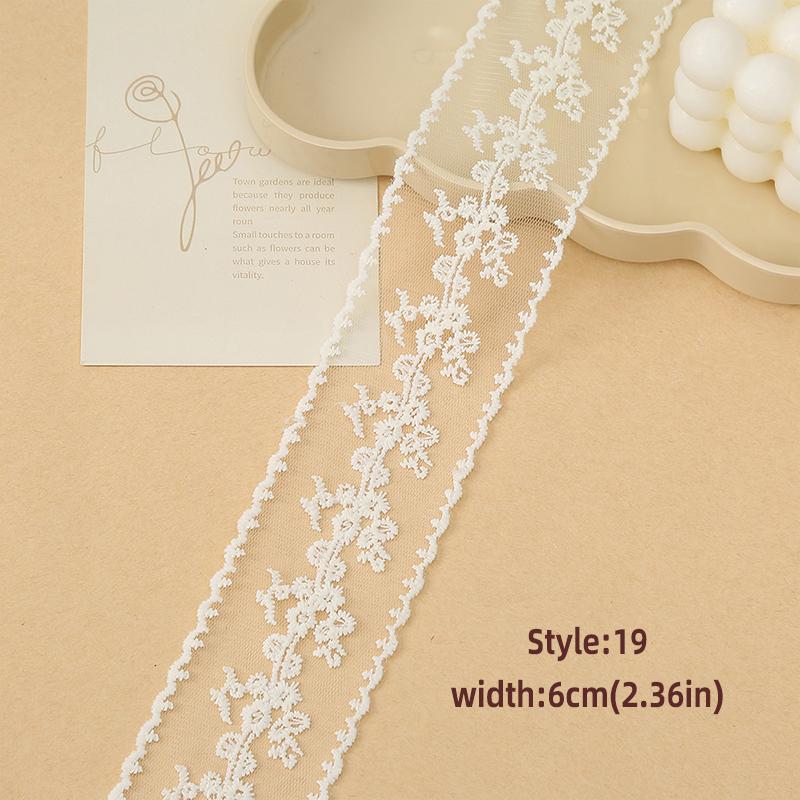 1Yards 4cm-8.5cm Wide Lace Fabric Ribbon Trim DIY Craft Clothing Sewing Supplies Curtains Tablecloths Decor Hair Bow Accessory