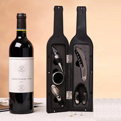 5Pcs Wine Bottle Corkscrew & Accessory Wine Tool Set Bottle-Shaped Holder Hostess Bottle Opener