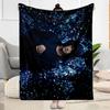 Man Black White Blanket Comfortable Suitable for Office Chair Livingroom Picnics All-Season Use Digital Print Gifts For Family Or Friends