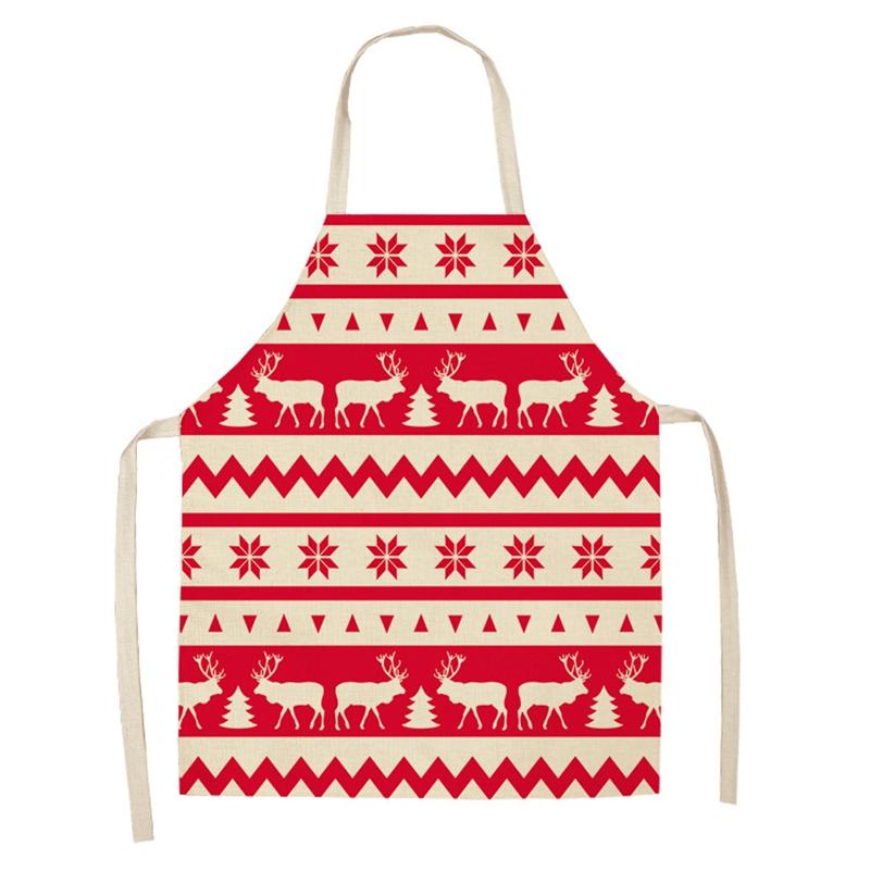 Linen Merry Christmas Apron Christmas Decorations for Home Kitchen Accessories 2025 Christmas Natal Navidad 2025 New Year Gifts