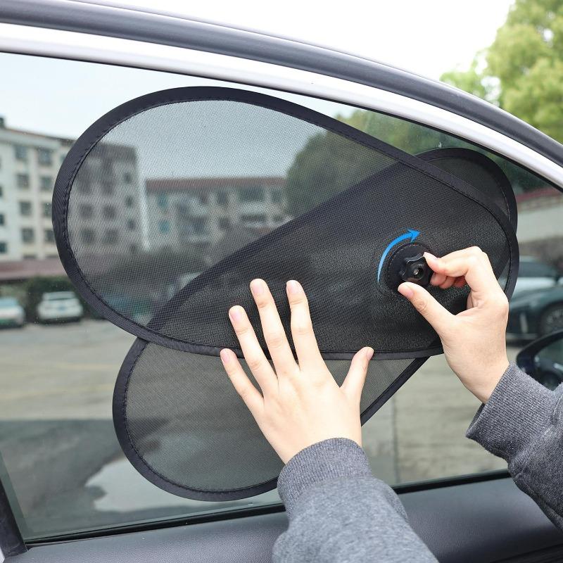 1/2sets Car Window Sun Shade Set Adjustable Rotatable Side Window Sun Visor for Windshield Sun Protection Foldable Car Sunshade