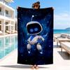 Weltraum Abenteuer Roboter Strandtuch, Super Weiche Mikrofaser, Perfektes Geschenk für Sie/Ihn, Geburtstag, für Pool, Strand, Reisen, Dekor Strandparty