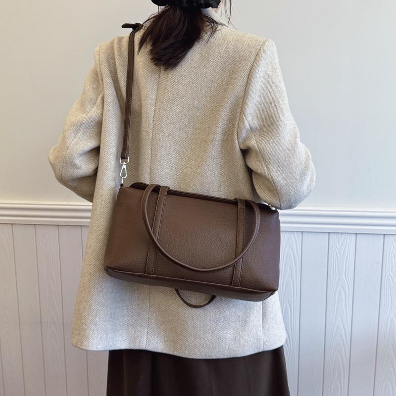 2025 Autumn and Winter New Armpit Bag Tote Bag Premium Texture Bag Women's Soft Commuter Boston Shoulder Method Mixed Bag